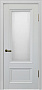 Дверь ПДО802 Алтай бархат светло-серый стекло Uberture