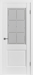 Дверь E2 Emalex ice стекло решетка матовое с рисунком ВФД