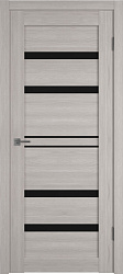 Дверь Atum Pro 26 Stone Oak Стекло черное экошпон Atum Pro ВФД