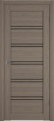 Дверь Atum Pro 28 Brun Oak Стекло черное экошпон Atum Pro ВФД