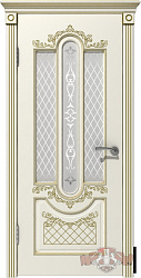 Дверь Александрия Зимняя коллекция Люкс эмаль слоновая кость стекло ВФД