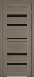 Дверь Atum Pro 26 Brun Oak Стекло черное экошпон Atum Pro ВФД