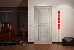 Дверь 3 капучино Стекло матовое экошпон Duplex Vell Doris