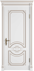 Дверь Milana Polar PC патина капучино Глухая эмаль Classic Luxe ВФД