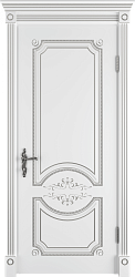 Дверь Milana Polar PS патина серебро Глухая эмаль Classic Luxe ВФД