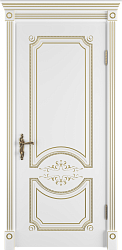 Дверь Milana Polar PG патина золото Глухая эмаль Classic Luxe ВФД, 800мм.