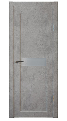Дверь Прима Ламбер бетон серый стекло MartDoors