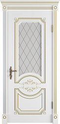 Дверь Milana Polar PG патина золото Стекло эмаль Classic Luxe ВФД