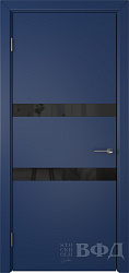 Дверь Ньюта Stockholm эмаль синяя стекло ВФД