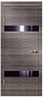 Дверь 502 Модерн ольха темная стекло Дверная Линия